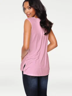 Strandmode|heine Shirttop im Lagen-Look rosé