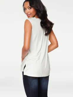 Shirts|heine Shirttop im Lagen-Look ecru