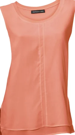 Strandmode|Basics|heine Shirttop im Lagen-Look koralle