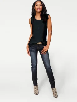 Strandmode|Shirts|heine Shirttop im Lagen-Look schwarz