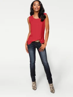 Strandmode|Basics|heine Shirttop im Lagen-Look rot