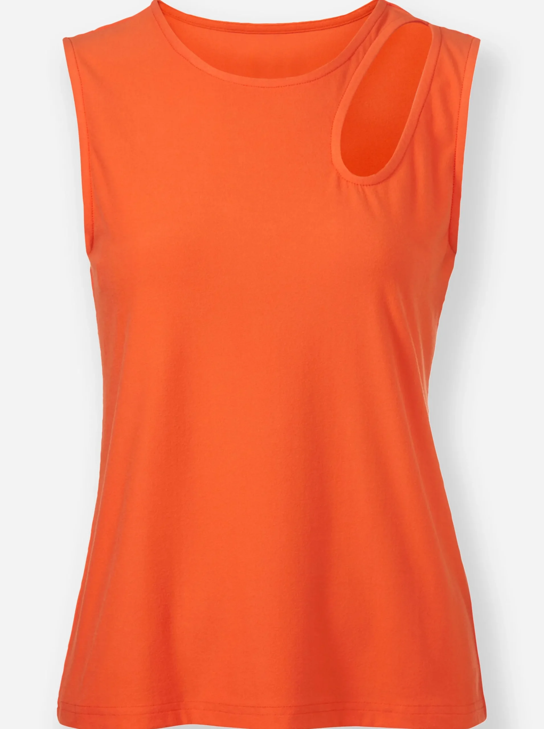 Shirts|heine Shirttop mit Cut-Outs am Ausschnitt orange