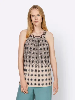 Strandmode|Shirts|heine Shirttop mit Druckmuster schwarz-bedruckt