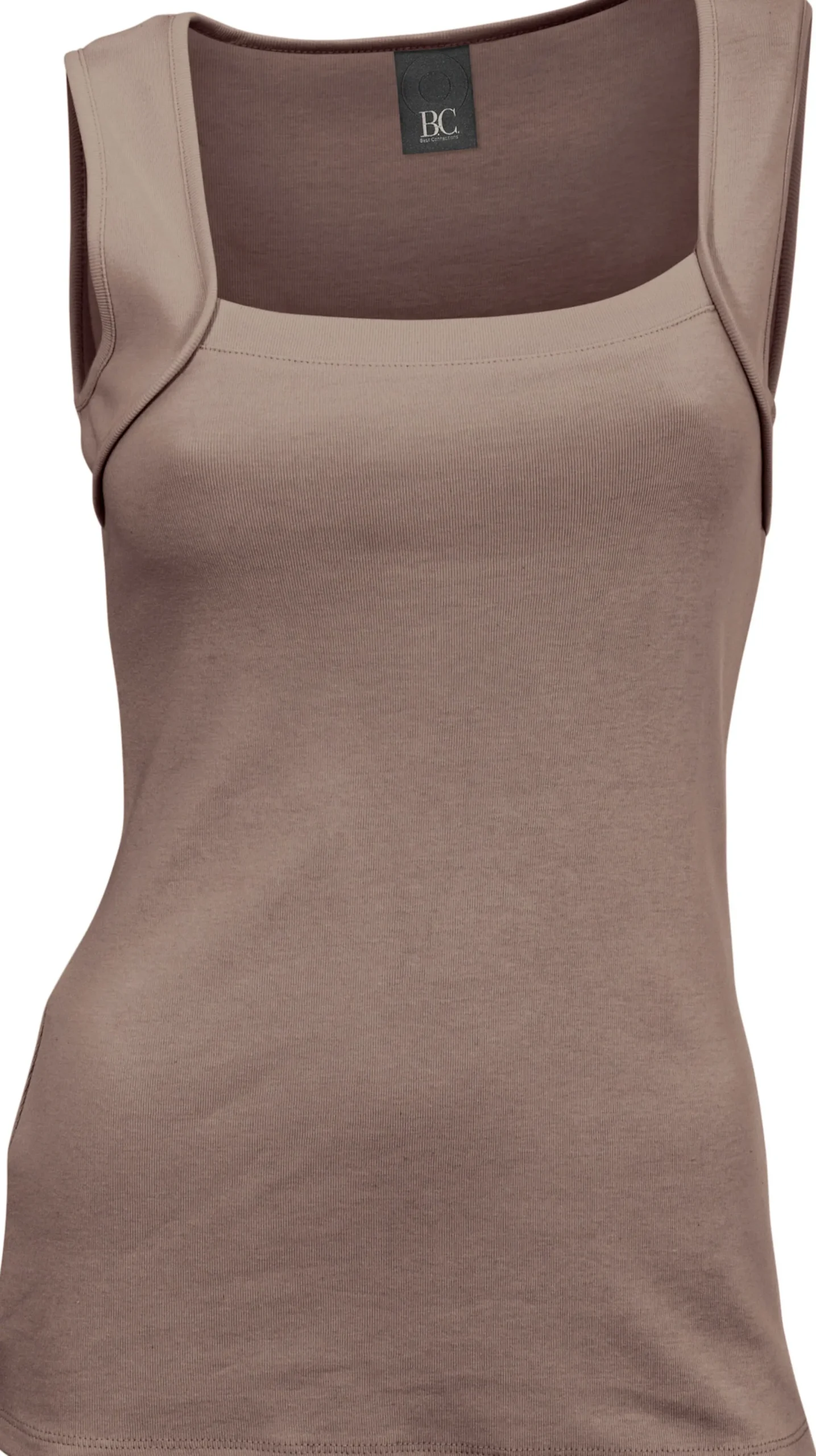 Shirts|heine Shirttop mit Karree-Ausschnitt taupe