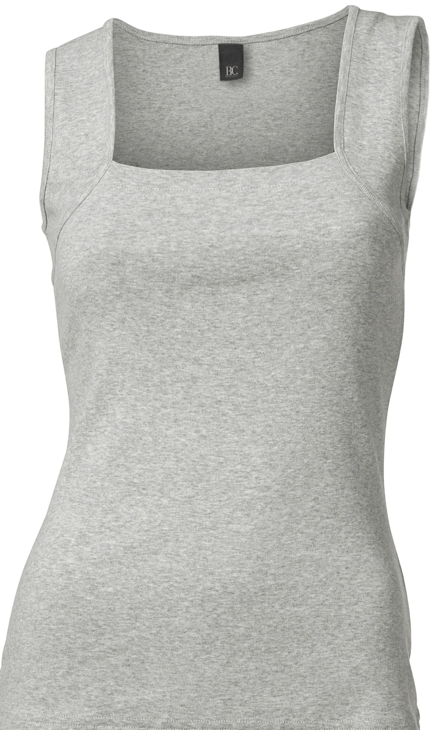 Strandmode|Shirts|heine Shirttop mit Karree-Ausschnitt grau-melange