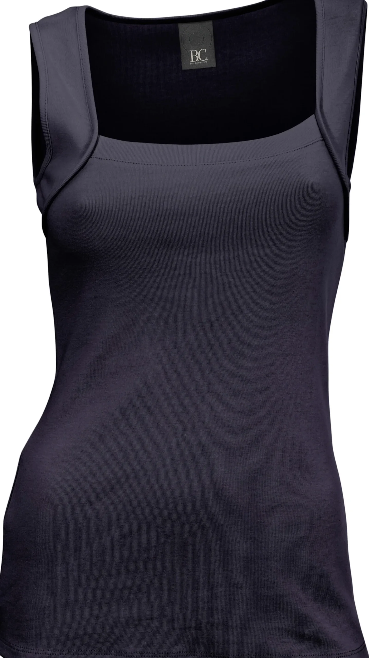 Basics|heine Shirttop mit Karree-Ausschnitt marine