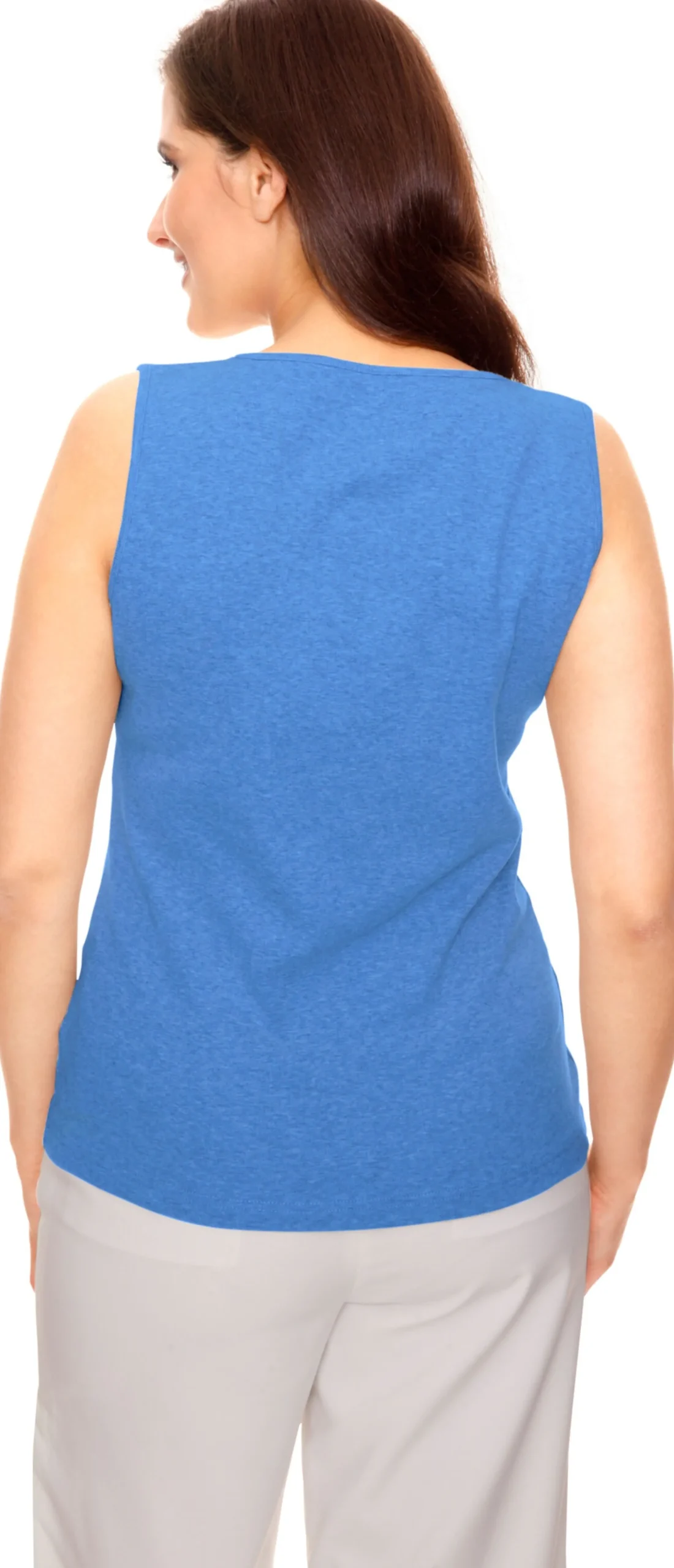 Basics|heine Shirttop mit Karree-Ausschnitt azurblau