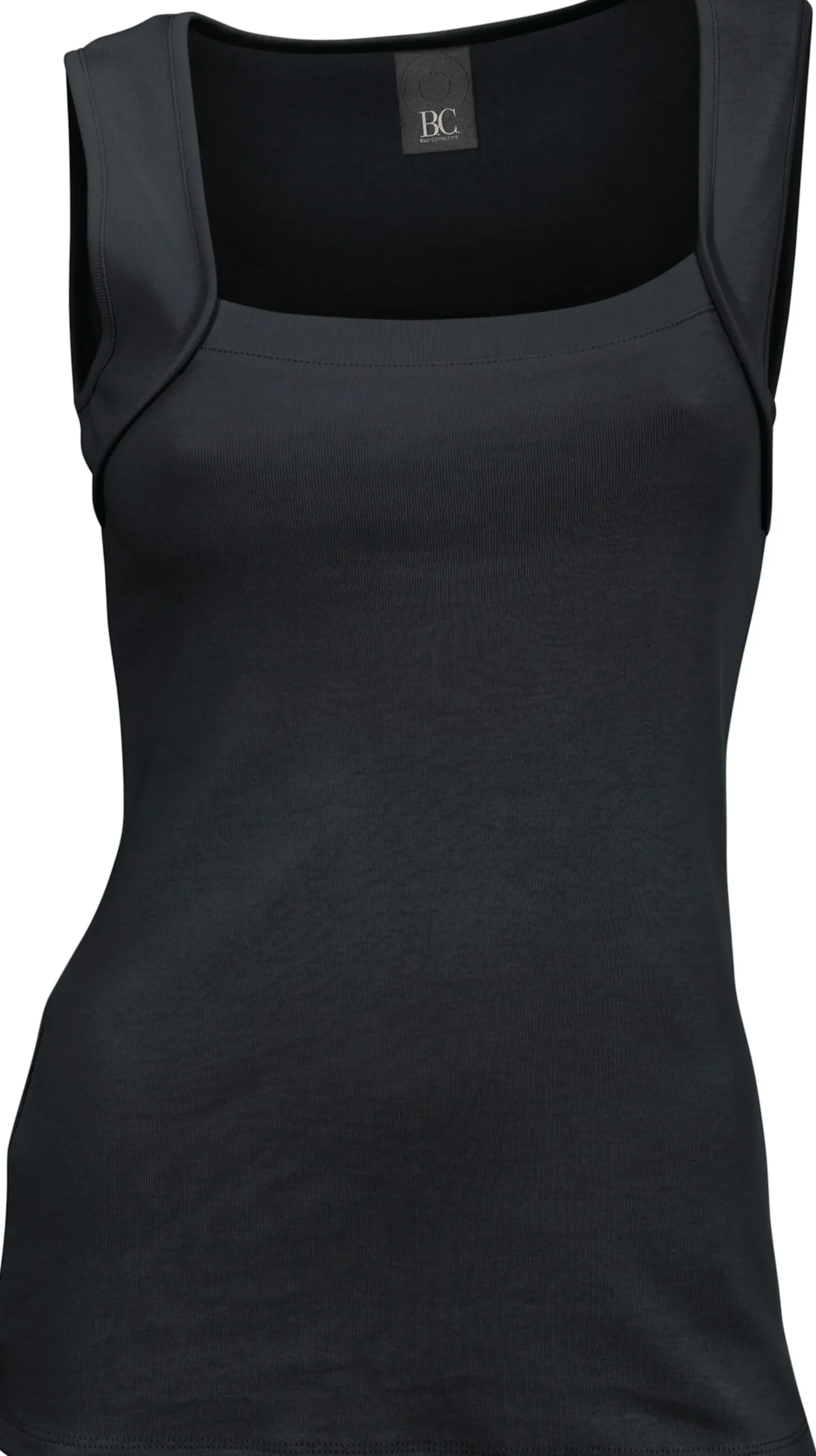 Basics|heine Shirttop mit Karree-Ausschnitt schwarz