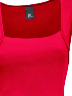 Basics|heine Shirttop mit Karree-Ausschnitt rot