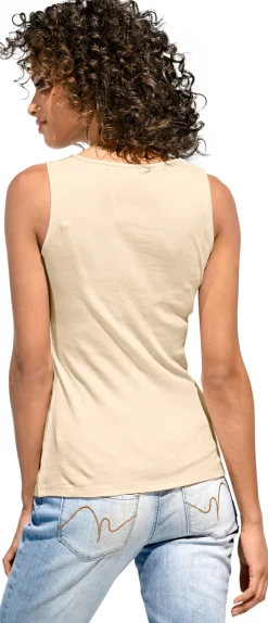 Strandmode|Basics|heine Shirttop mit Karree-Ausschnitt beige