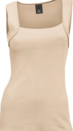 Strandmode|Basics|heine Shirttop mit Karree-Ausschnitt beige