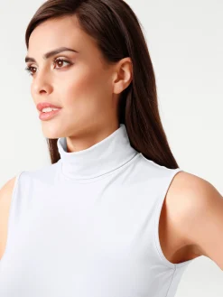 Basics|heine Shirttop mit Rollkragen weiß