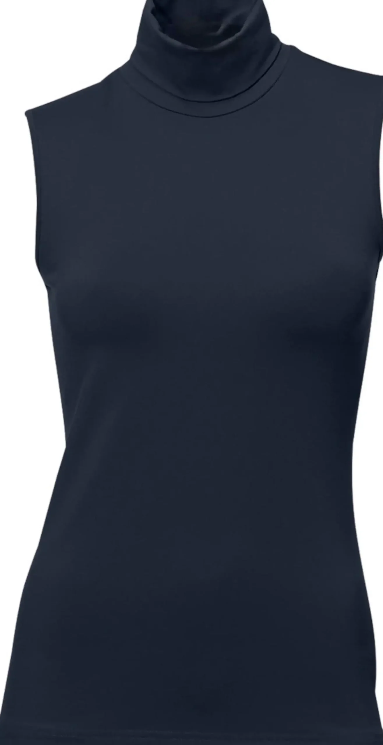 Basics|heine Shirttop mit Rollkragen marine