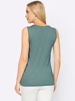 Strandmode|Shirts|heine Shirttop mit V-Ausschnitt jade