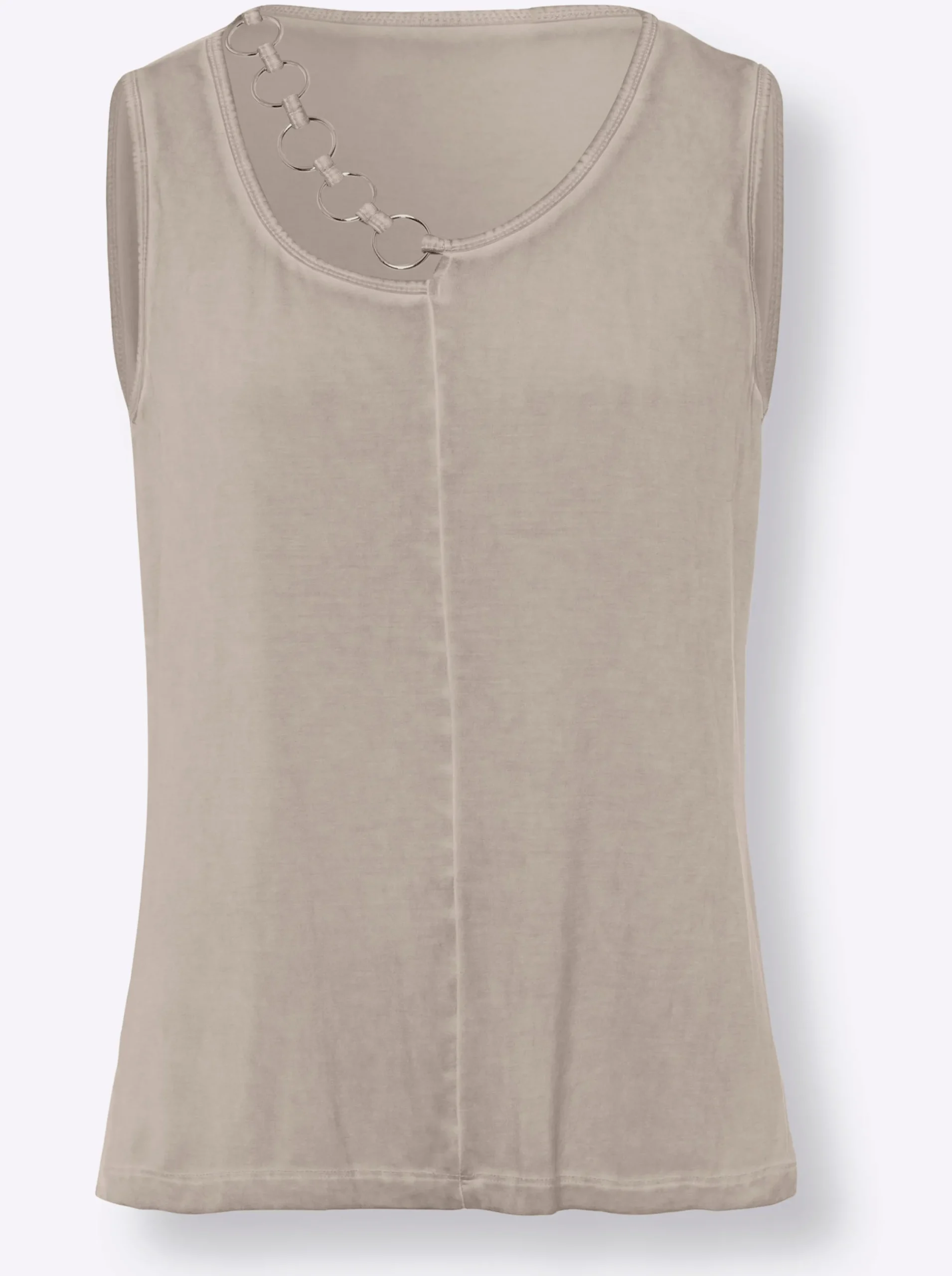 Shirts|heine Shirttop mit Zierkette sand