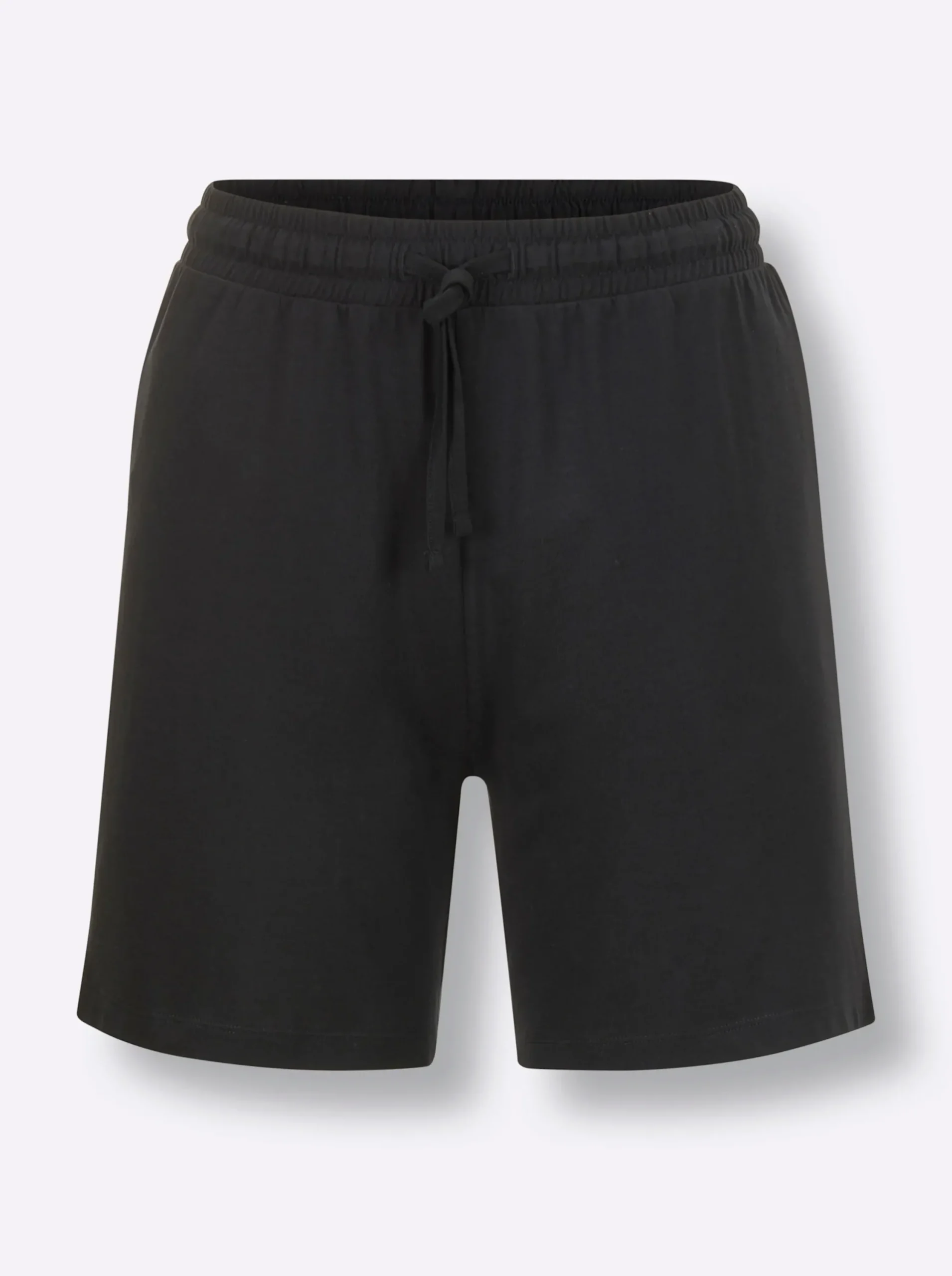 Nachtwäsche|wäschepur Shorty weiß-schwarz