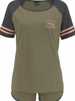 Nachtwäsche|Arizona Shorty grün-apricot