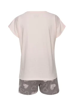 Nachtwäsche|Vivance Dreams Shorty rosa/grau