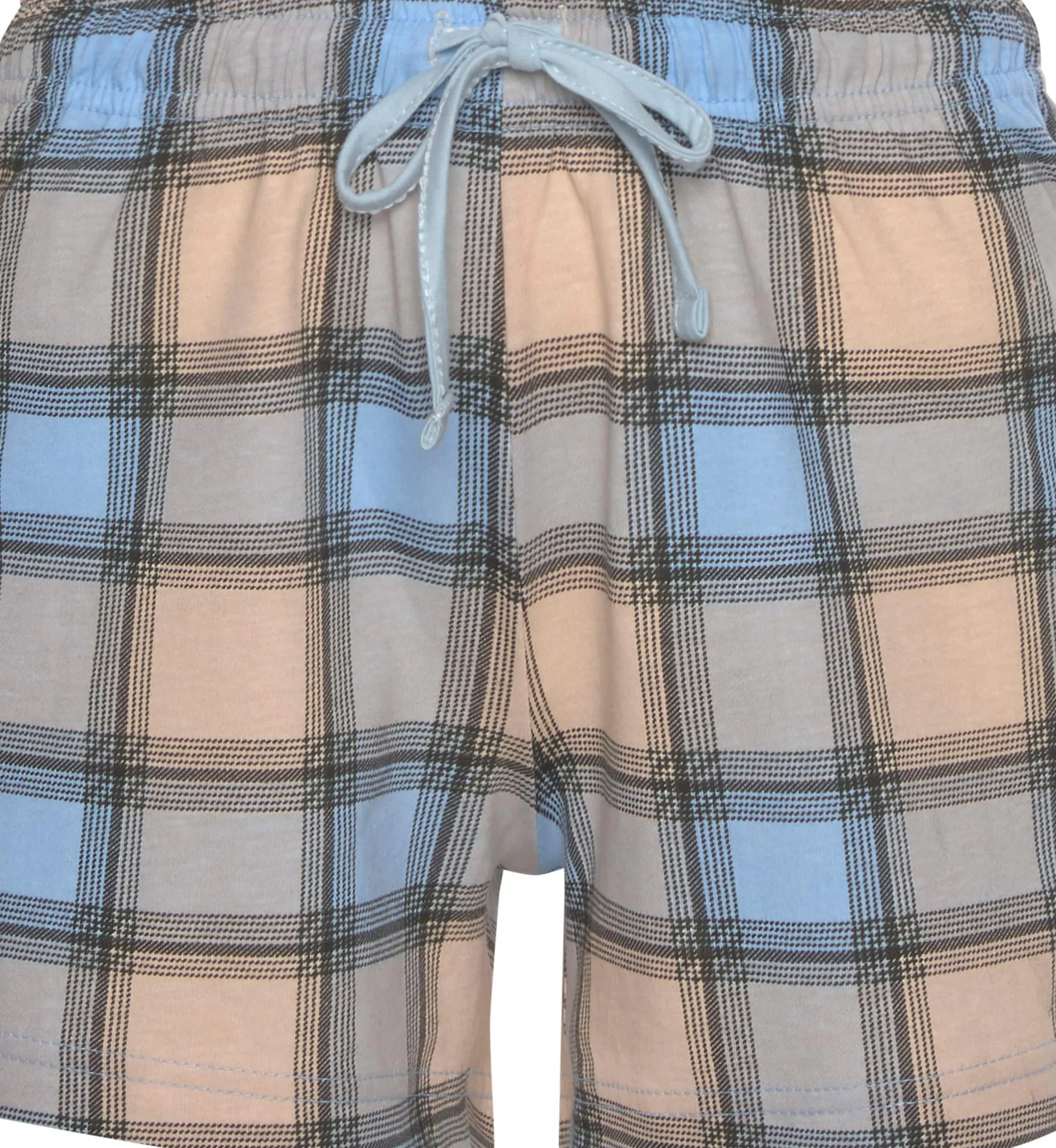 Nachtwäsche|Vivance Dreams Shorty bordeaux-kariert,kariert-hellblau