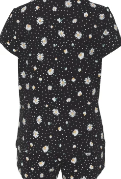 Nachtwäsche|Vivance Dreams Shorty schwarz-gemustert