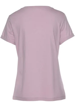 Nachtwäsche|Vivance Dreams Shorty lila,anthrazit-gemustert