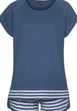 Nachtwäsche|Arizona Shorty blau-meliert
