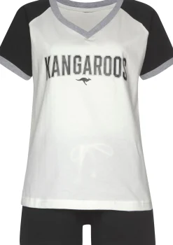 Nachtwäsche|KangaROOS Shorty schwarz-weiß