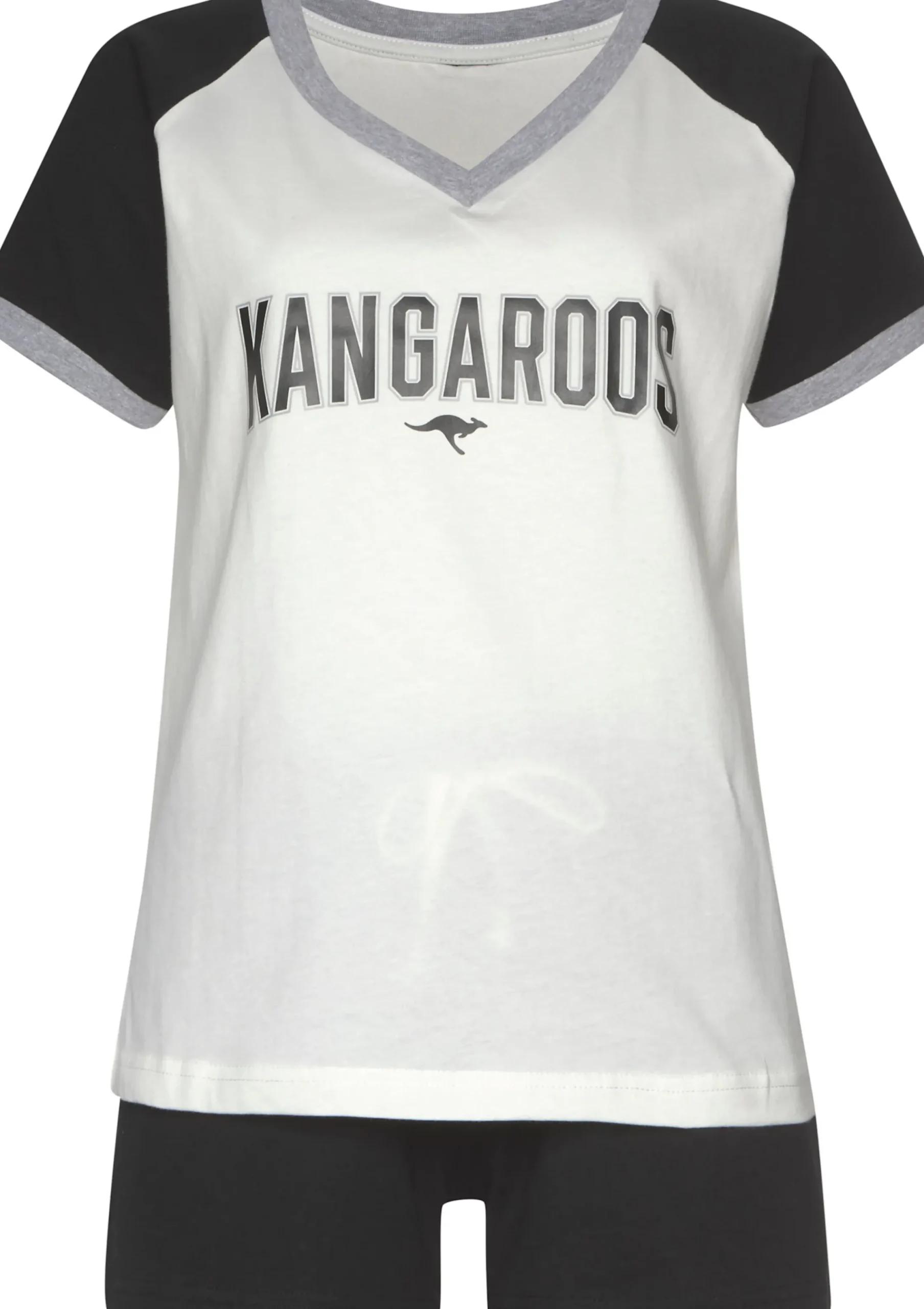 Nachtwäsche|KangaROOS Shorty schwarz-weiß