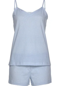 Nachtwäsche|Vivance Dreams Shorty blau-weiß