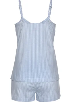 Nachtwäsche|Vivance Dreams Shorty blau-weiß