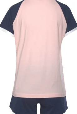 Nachtwäsche|KangaROOS Shorty rosa-dunkelblau