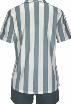 Nachtwäsche|Vivance Dreams Shorty grau-weiß