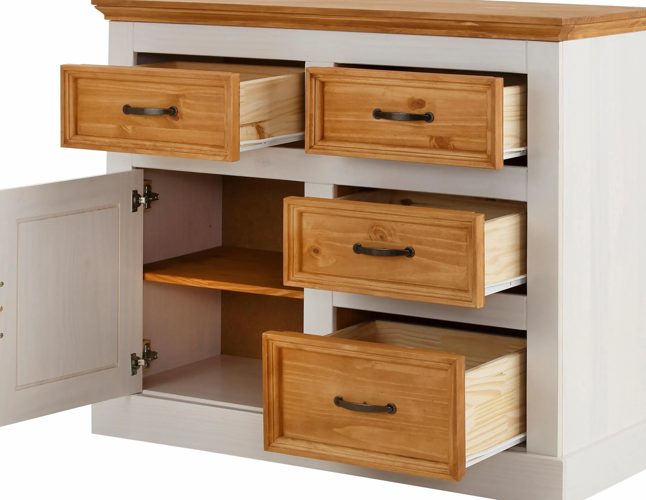 Side- & Highboards|Home affaire Sideboard weiß/gebeizt