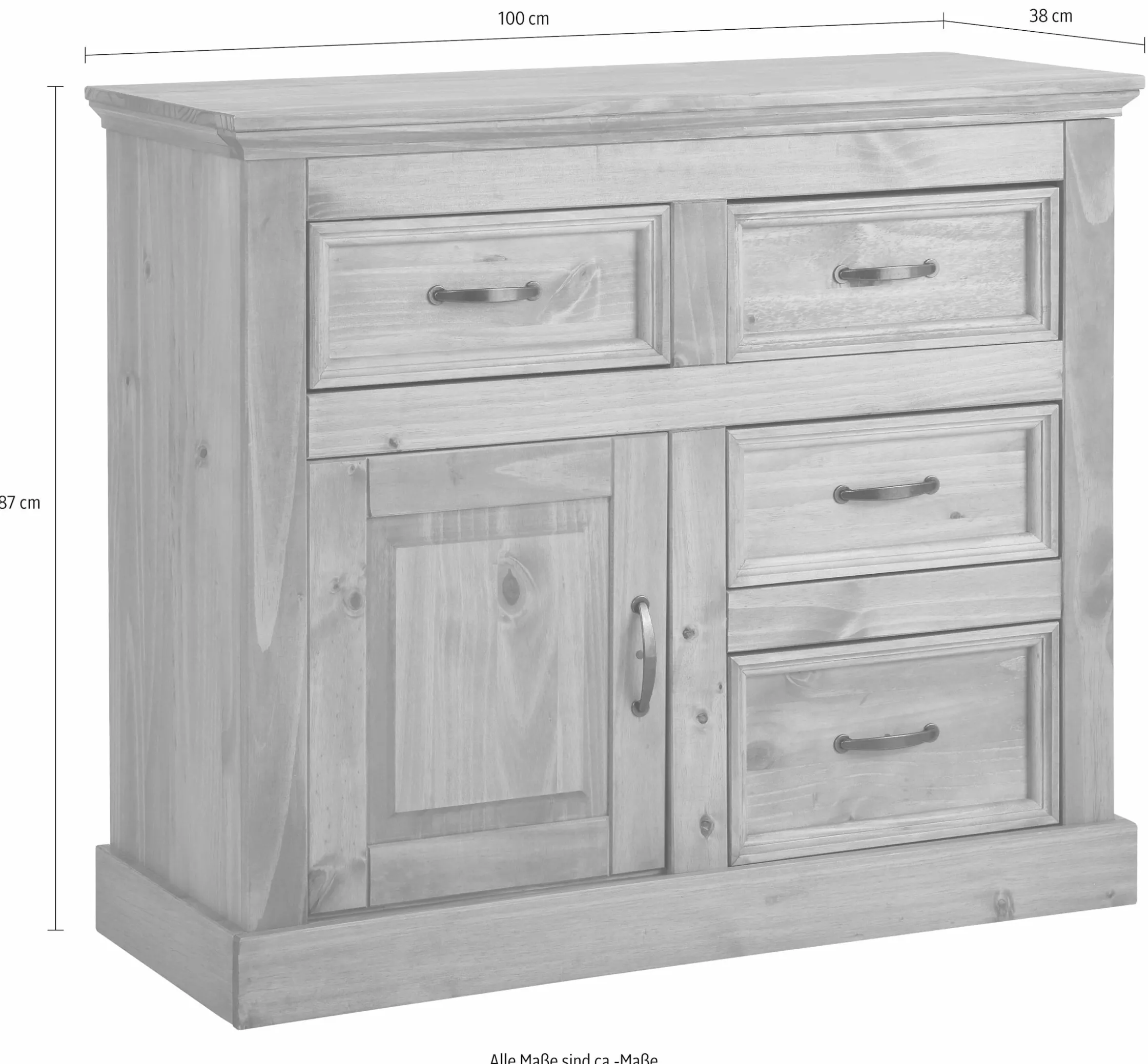 Side- & Highboards|Home affaire Sideboard weiß/gebeizt