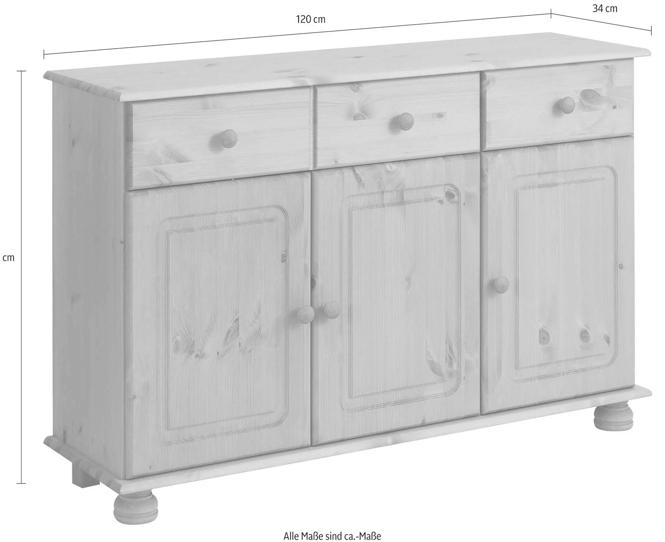 Side- & Highboards|Home affaire Sideboard dunkelbraun