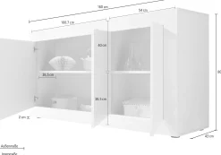 Side- & Highboards|INOSIGN Sideboard marmoranthrazit