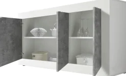 Side- & Highboards|INOSIGN Sideboard weißhochglanzlack/beton-optik