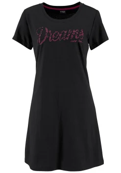 Homewear|Nachtwäsche|Vivance Dreams Sleepshirt pink,schwarz