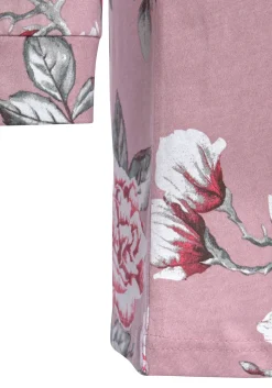 Nachtwäsche|Vivance Dreams Sleepshirt lila-schwarz-geblümt