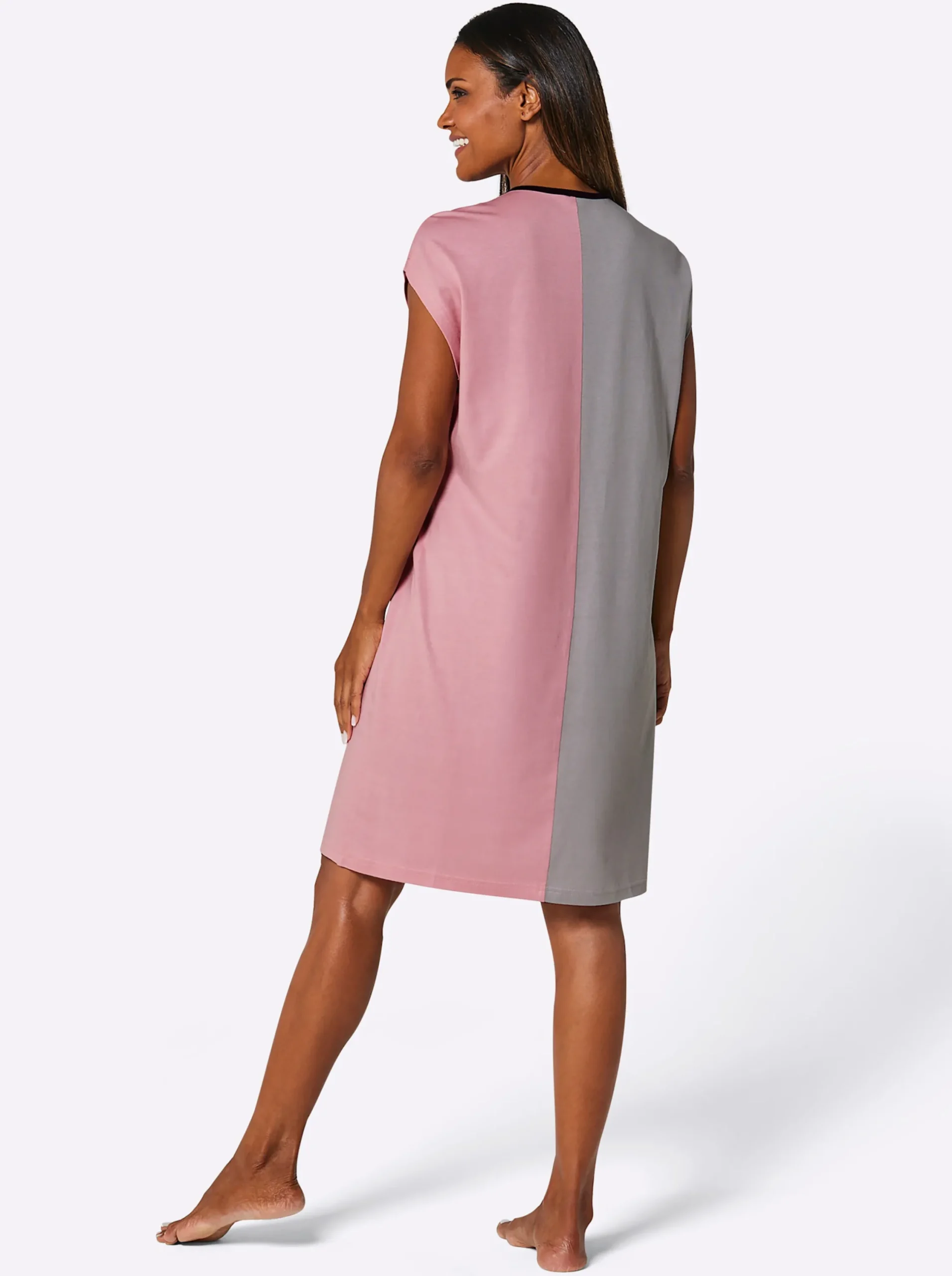 Nachtwäsche|wäschepur Sleepshirt steingrau-hortensie