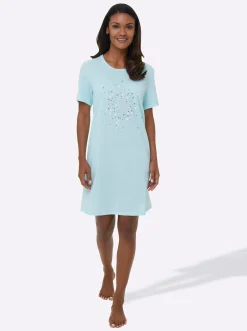 Nachtwäsche|wäschepur Sleepshirts mint-meliert+orange-meliert
