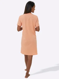 Nachtwäsche|wäschepur Sleepshirts mint-meliert+orange-meliert