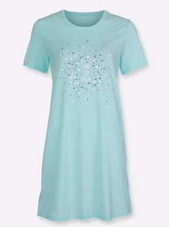 Nachtwäsche|wäschepur Sleepshirts mint-meliert+orange-meliert
