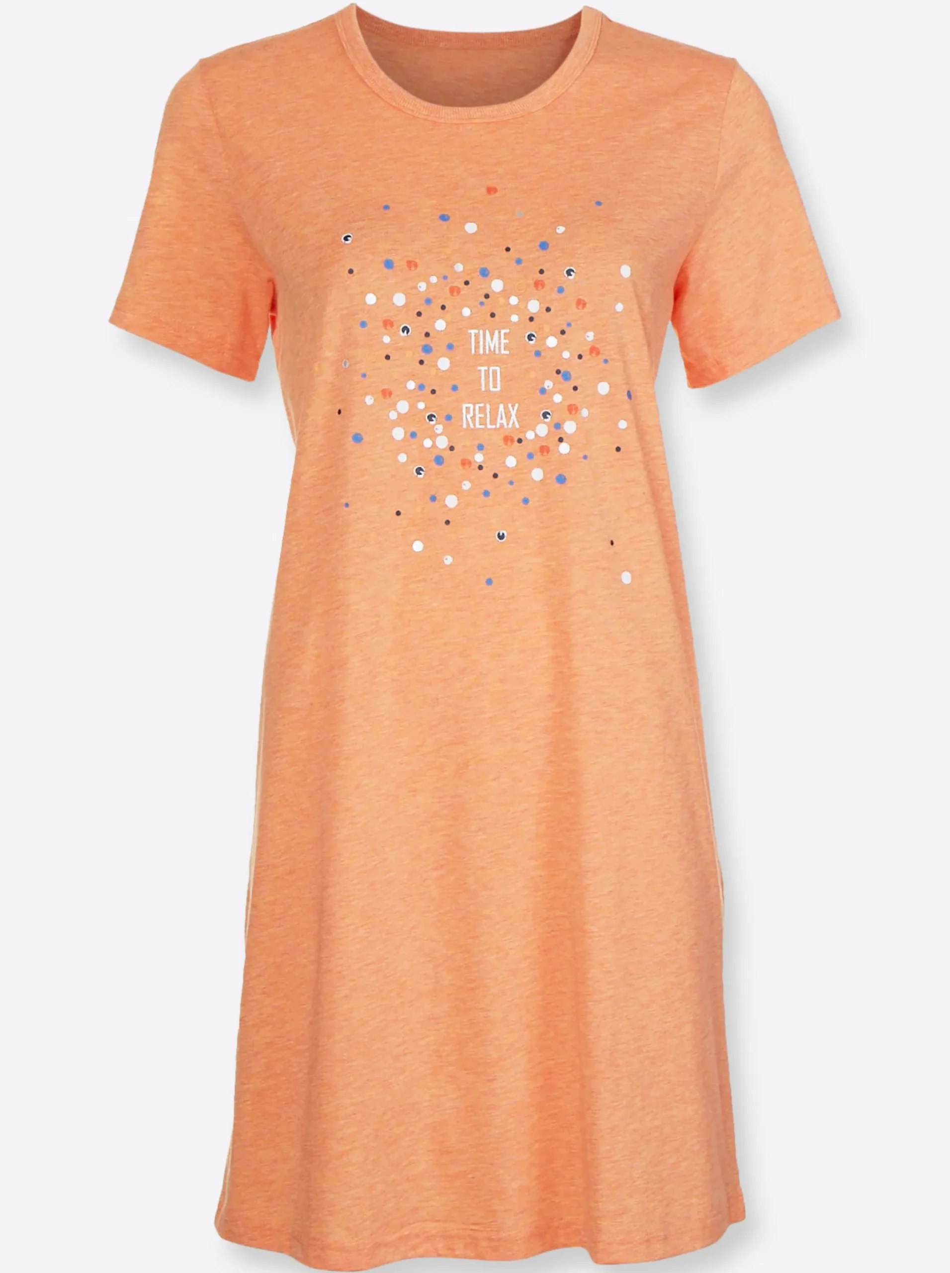 Nachtwäsche|wäschepur Sleepshirts mint-meliert+orange-meliert