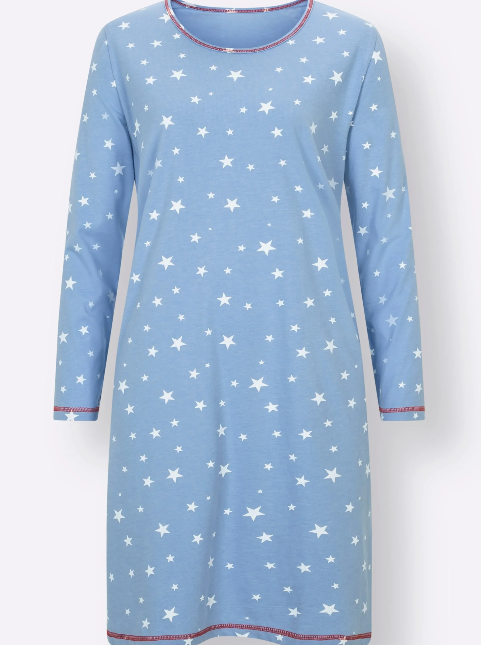 Nachtwäsche|wäschepur Sleepshirts blau-bedruckt+blau