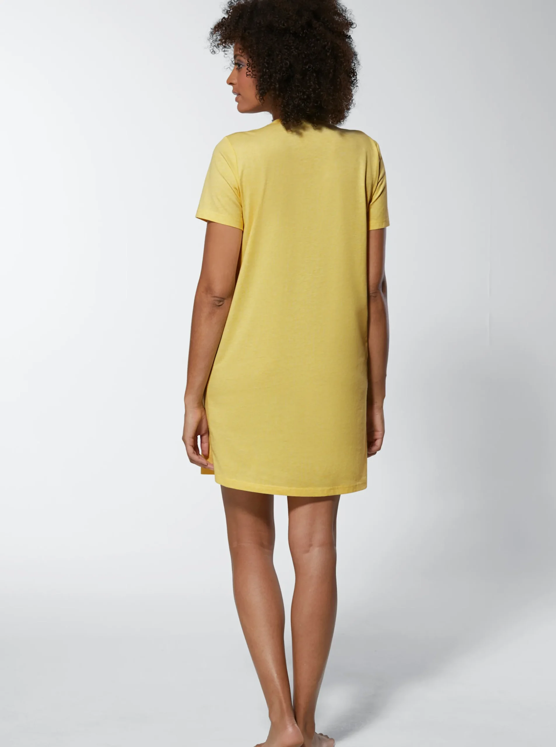 Nachtwäsche|wäschepur Sleepshirts zitrone-meliert+grau-meliert