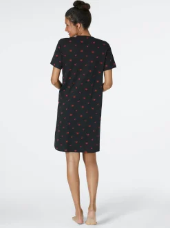 Nachtwäsche|wäschepur Sleepshirts rot+schwarz