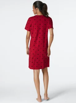 Nachtwäsche|wäschepur Sleepshirts rot+schwarz