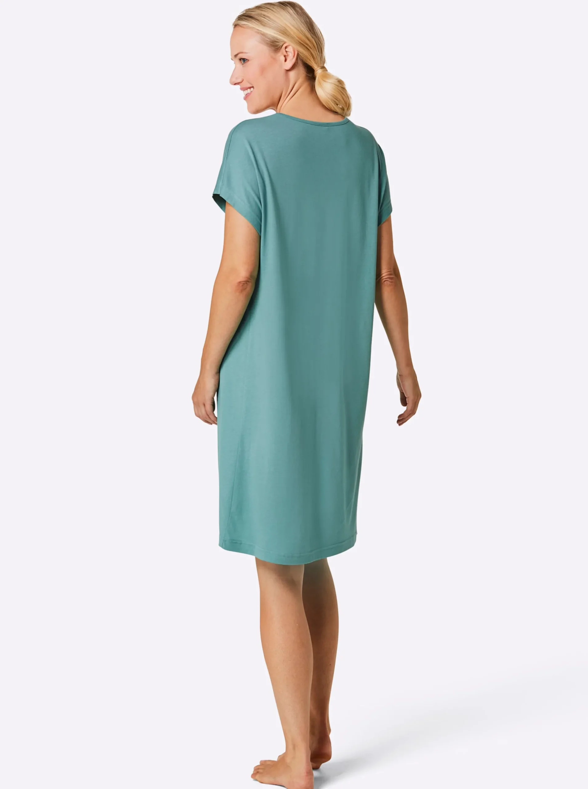 Nachtwäsche|wäschepur Sleepshirts salbei+ecru-salbei-bedruckt