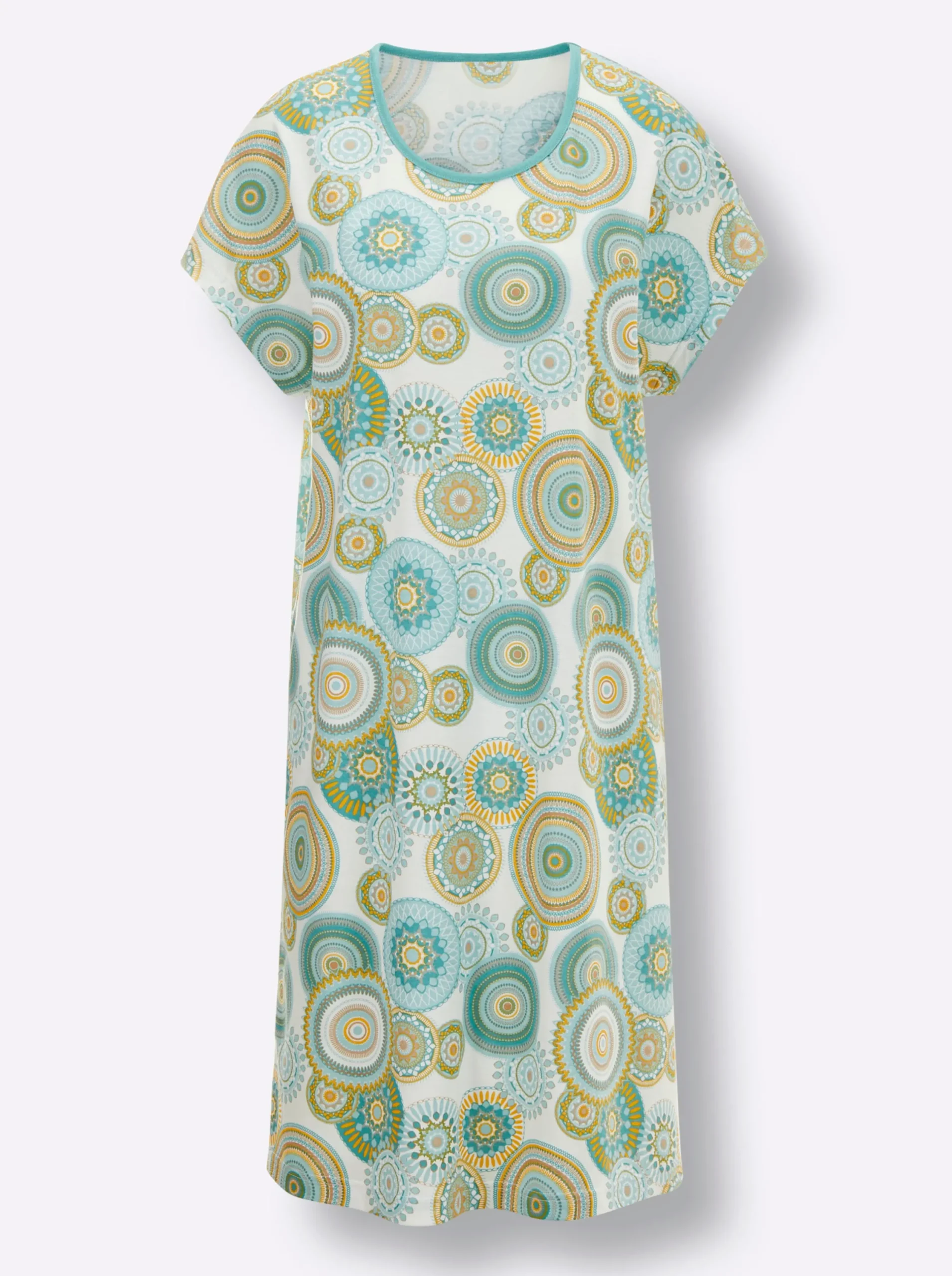 Nachtwäsche|wäschepur Sleepshirts salbei+ecru-salbei-bedruckt